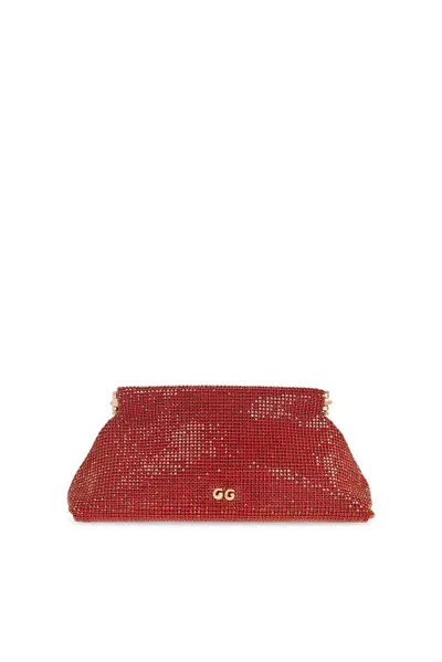 Cult Gaia Lillia Embellished Clutch Bag In Red