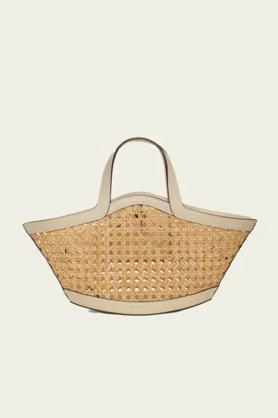 Cult Gaia Mini Yara Tote In Natural In Gray