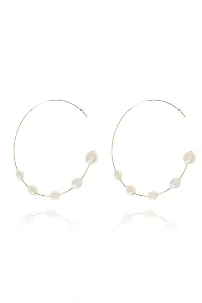 Cult Gaia Nubia Embellished Xl Earrings In White