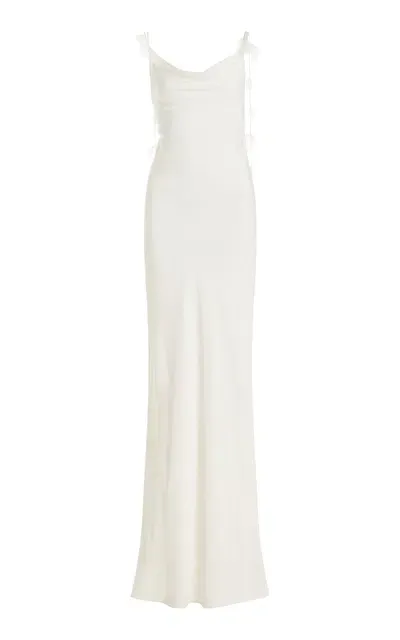 Cult Gaia Nymeria Stretch-silk Gown In White