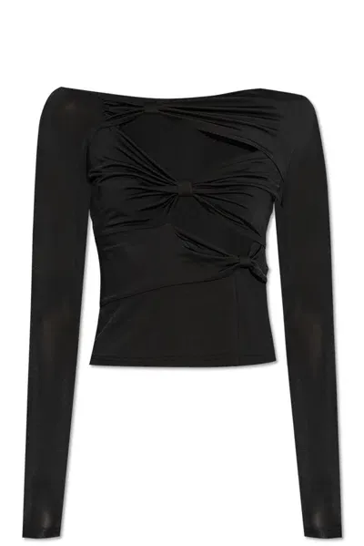 Cult Gaia Rosia Stretch Top In Black