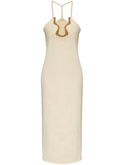 Cult Gaia Valma Evening Dress In Beige