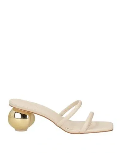 Cult Gaia Woman Sandals Ivory Size 6 Leather In White