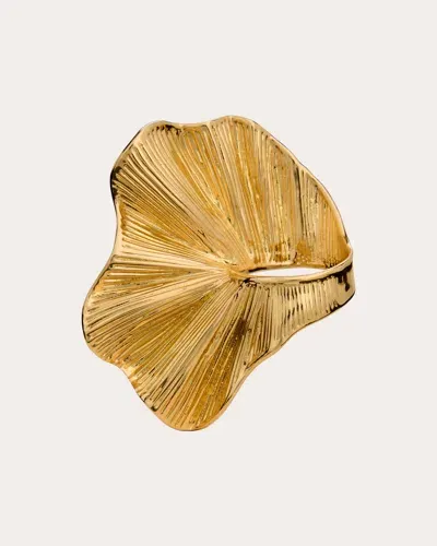 Cult Gaia Celeste Textured Wavy Cocktail Ring In Gold