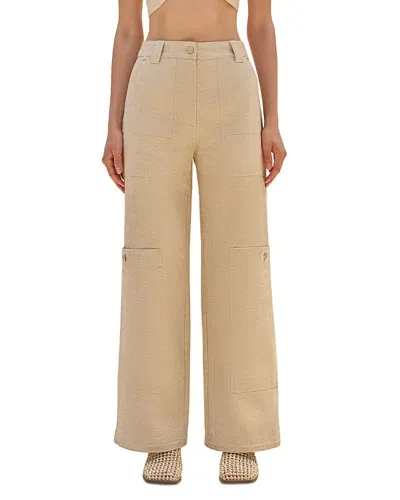 Cult Gaia Wynn Drawstring Hem Pants In Beach