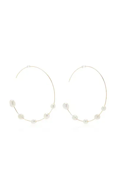 Cult Gaia Xl Nubia Gold-tone Pearl Earrings In White