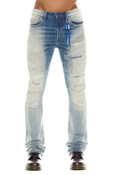 Cult Of Individuality Lenny Rip & Repair Bootcut Jeans In Luca