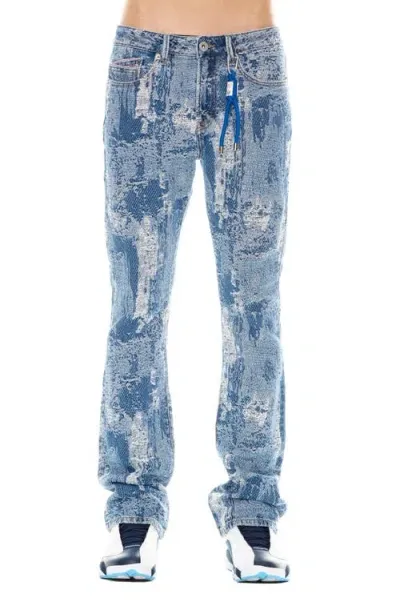 Cult Of Individuality Lenny Ripped Bootcut Jeans In Digi