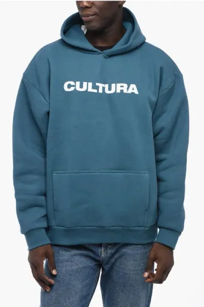 Cultura Fleece-cotton Hoodie With Patch Pocket