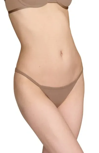 Cuup The Cotton String Bikini In Taupe