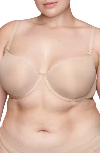 Cuup The Demi Spacer & Mesh Bra In Sand