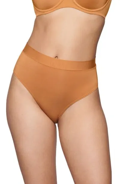 Cuup The High Waist Briefs In Caramel