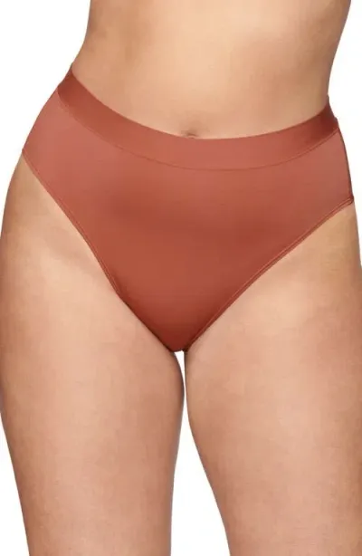 Cuup The Highwaist High Cut Modal Briefs In Clay