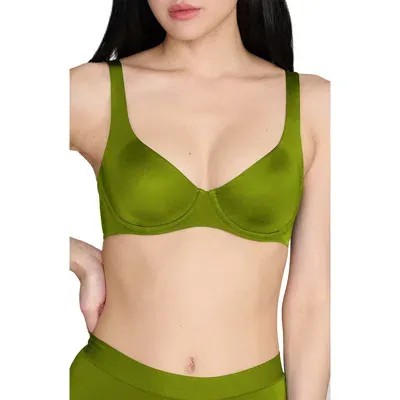 Cuup The Scoop Underwire Microfiber Bra In Leaf