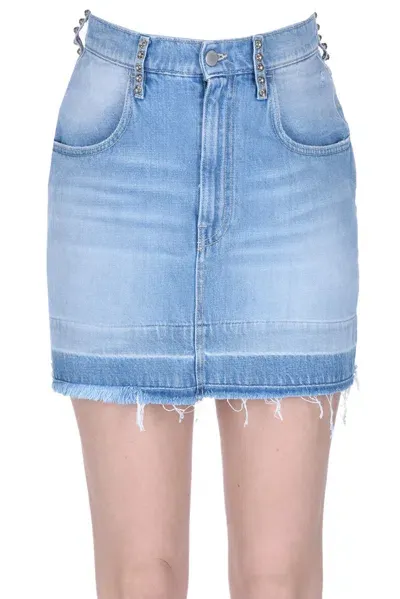 Cycle Denim Mini Skirt In Light Denim