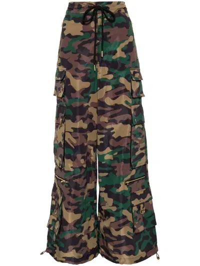 Cynthia Rowley Camouflage Track Pants In Grün