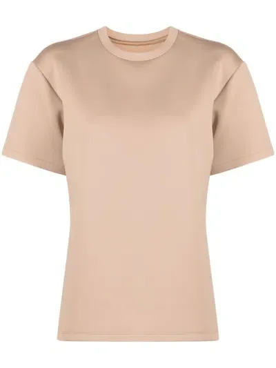 Cynthia Rowley Drop-shoulder Short-sleeved T-shirt In Brown