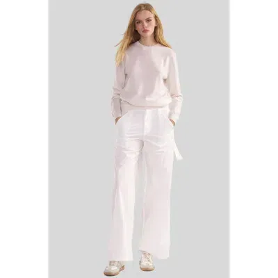 Cynthia Rowley Elea Wool Cashmere Sweater In White