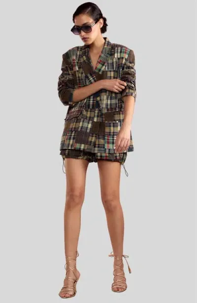 Cynthia Rowley Madrid Madras Blazer In Plaid