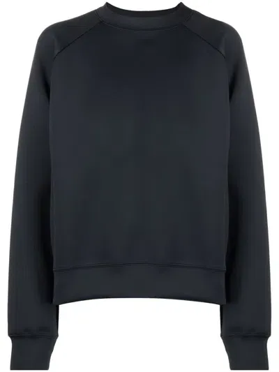 Cynthia Rowley Round-neck Long-sleeved Sweatshirt In Black