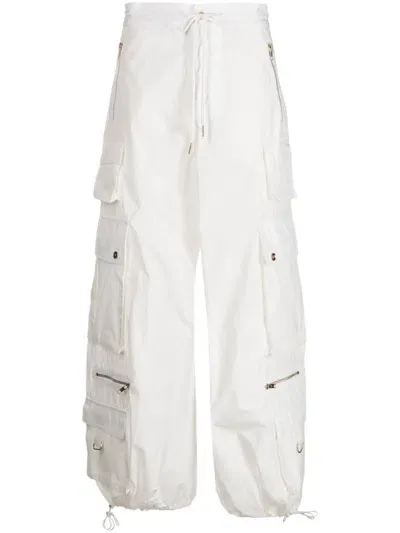 Cynthia Rowley Wide-leg Cargo Trousers In White