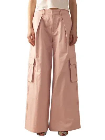 Cynthia Rowley Women's High-rise Wide-leg Cargo Pants In Pink