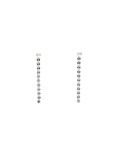 D'heygere Pearl Drop Earrings In Silver