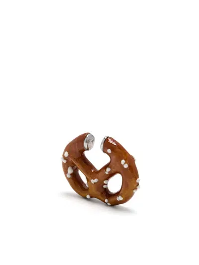 D'heygere Pretzel Ear Cuff In Brown