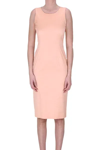 D-exterior Shantung Sheath Dress In Cipria