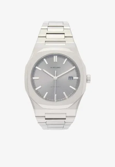 D1 Milano Automatic 41.5 Mm Watch In Silver