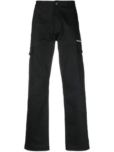 Daily Paper Straight-leg Cargo Trousers In Black