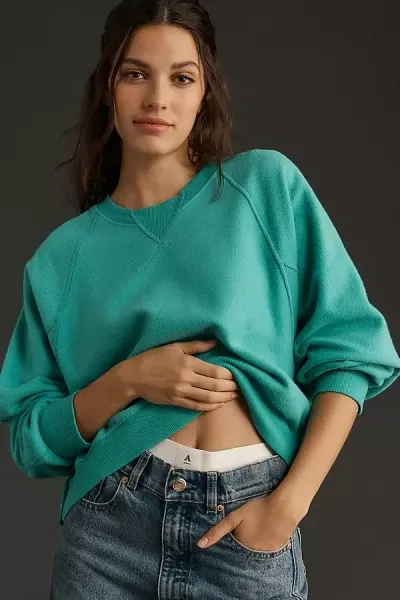 Daily Practice By Anthropologie Horseshoe Sweatshirt In Green