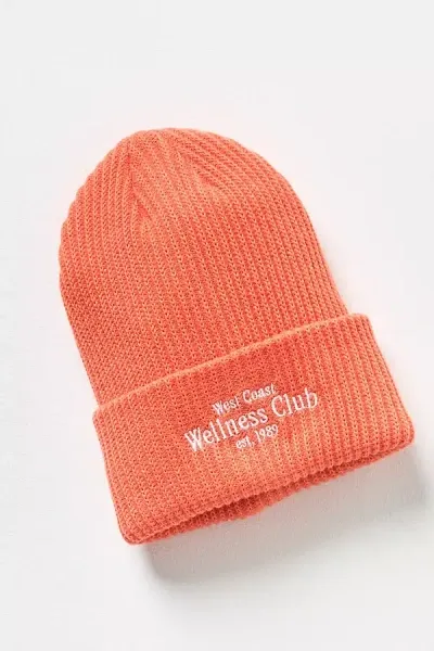 Daily Practice By Anthropologie Sport Club Ribbed Beanie In Orange