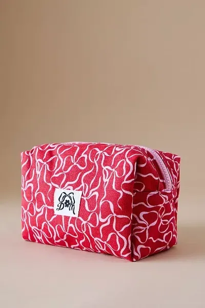 Damson Madder Quilted Makeup Bag In Pink