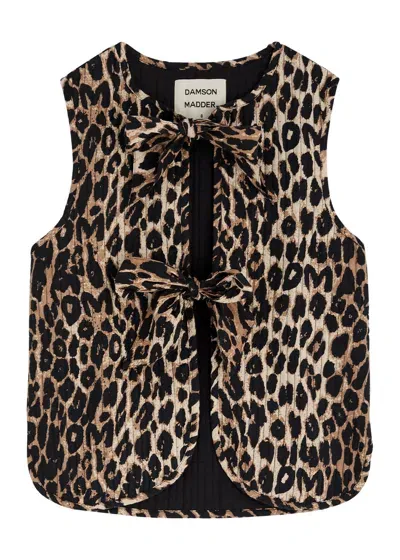 Damson Madder Tilly Leopard-print Cotton Gilet