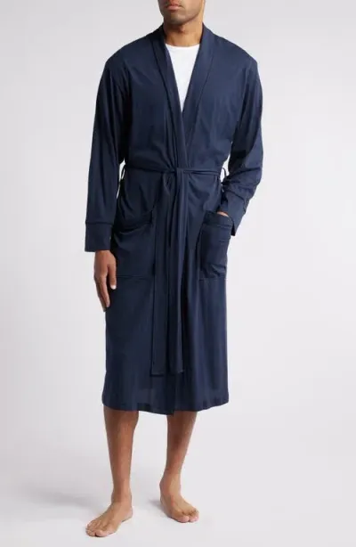 Daniel Buchler Peruvian Pima Cotton Robe In Midnight