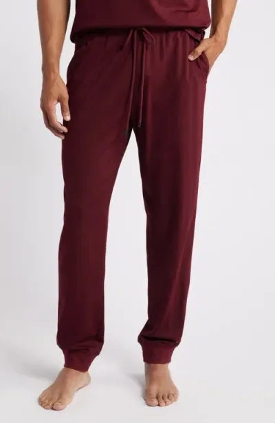 Daniel Buchler Solid Lounge Joggers In Wine