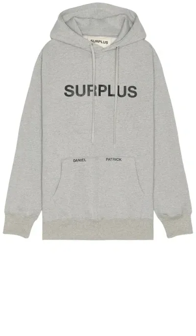 Daniel Patrick Surplus Logo Hoodie In 麻灰色