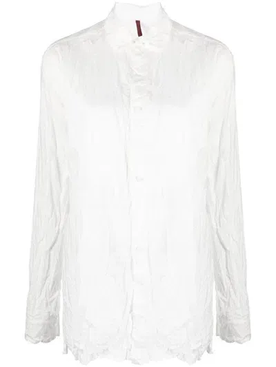 Daniela Gregis Man`s Shirt Sataffy In White