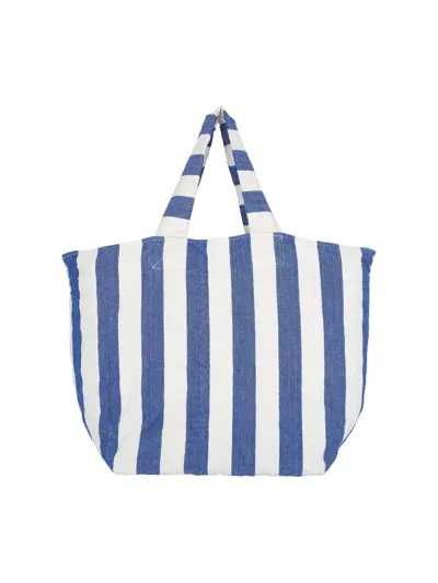 Daniela Gregis Striped Tote Bag In White