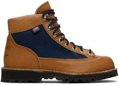 Danner Tan & Navy  Light Boots In Cascade