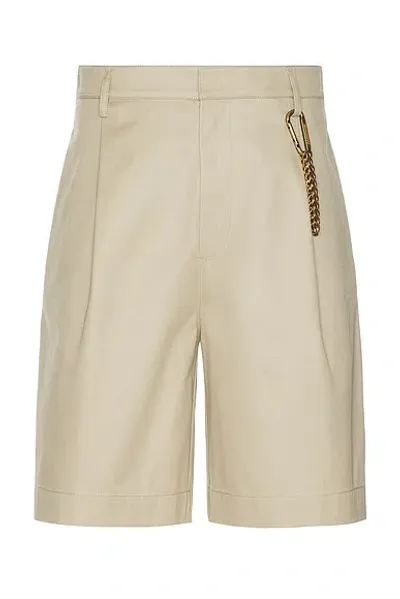 Darkpark Danny Wide Leg Shorts In Beige