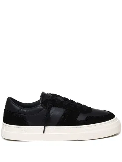 Date Leather Sneakers In Black