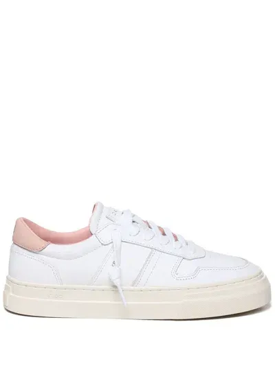 Date Leather Sneakers In White