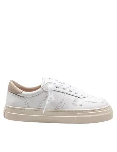 Date D.a.t.e. Low Sneakers In Leather And Suede In White