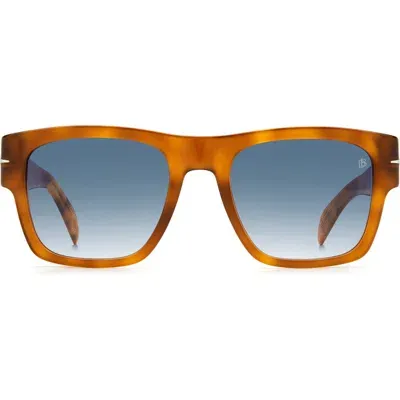 David Beckham Eyewear 52mm Rectangular Sunglasses In Havana Honey