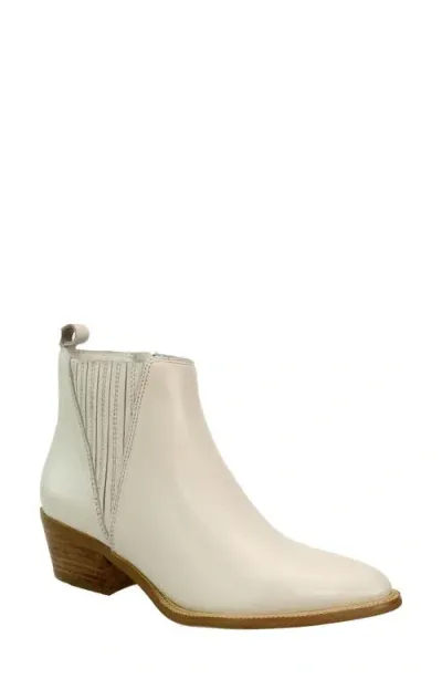 David Tate Focus Bootie In Off White Nappa