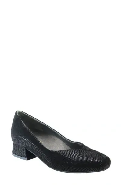 David Tate Freedom Pump In Black Mini Lizard