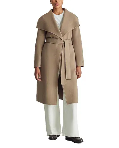 Dawn Levy Gisele Belted Coat In Hazelnut