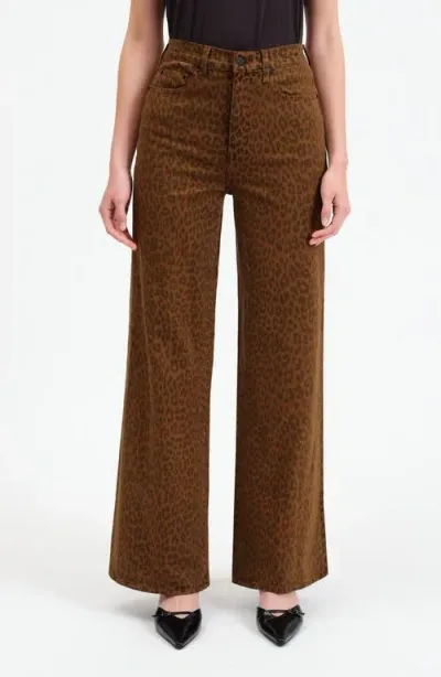 Daze Far Out High Waist Wide Leg Jeans In Wild Cat